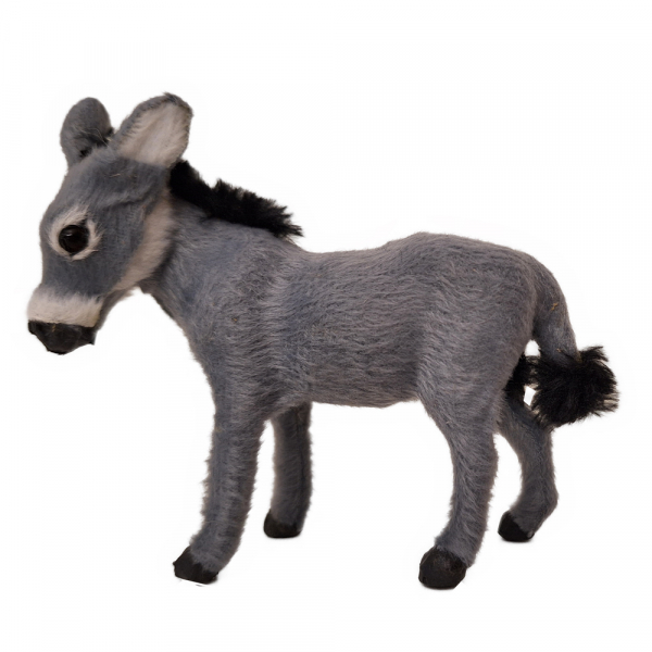Esel mini, Miniaturesel, Echtfell, Handarbeit, Weihnachtskrippe, Krippentier, Krippenfigur, Egli, Erzaehlfigur